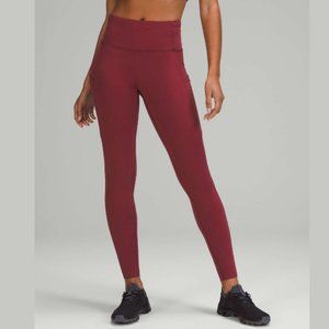 Lululemon Fast and Free Tight 28" *Brushed Nulux, size 14